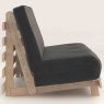 Kobe Double Futon/Sofa Bed Fabric Charcoal Side On