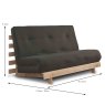 Kobe Double Futon/Sofa Bed Fabric Charcoal Dimensions