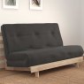 Kobe Double Futon/Sofa Bed Fabric Charcoal Lifestyle