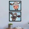 Camelot Funny Cow I 51cm x 63cm Picture By Carolee Vitaletti Black Frame Lifestyle