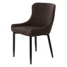 Ottowa Dining Chair Faux Leather Brown 