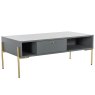 Madrid Coffee Table Grey & Gold Angled
