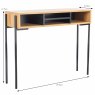 Madrid Console Table Oak & Black