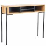 Madrid Console Table Oak & Black Angled