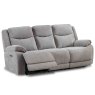 Robson Electric Reclining 3 Seater Sofa Fabric Light Grey