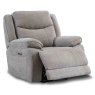 Robson Electric Reclining Armchair Fabric Light Grey