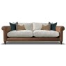 Alexander & James Ralphie 3 Seater Sofa Tote Leather & Fabric Mix