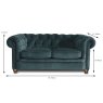 Alexander & James Abraham Junior 3 Seater Sofa Fabric B Measurements