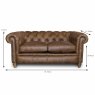 Alexander & James Abraham Junior 2 Seater Sofa Satchel Leather Measurements