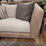 Alexander & James Haven 4+ Corner Sofa Leather & Fabric Mix With Scatter Cushions Taupe Arm