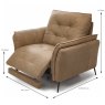 Monterosso Electric Reclining Wide Armchair Leather Category 30 Measurements