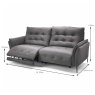 Monterosso Electric Reclining 2.5 Seater Sofa Leather Category 30 Measurements