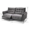 Monterosso Electric Reclining 2 Seater Sofa Leather Category 30 Measurements