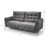 Monterosso 2 Seater Sofa Leather Category 30 Measurements