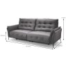 Monterosso 3 Seater Sofa Leather Category 30 Measurements