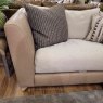 Alexander & James Haven 4+ Corner Sofa RHF Leather & Fabric Mix With Scatter Cushions Taupe Arm
