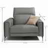 Egoitaliano Gary Armchair Leather Category B Measurements