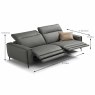 Egoitaliano Gary Electric Reclining 4 Seater Sofa With 2 Electric Recliners Leather Cat B Measure