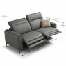 Egoitaliano Gary Electric Reclining 2 Seater Sofa With 2 Electric Recliners Leather Cat B Measure