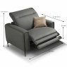 Egoitaliano Gary Electric Reclining Armchair Leather Category B Measurements