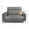 Egoitaliano Gary Electric Reclining Snuggler Leather Category B Measurements