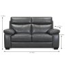 Casentino 2 Seater Sofa Leather Categoy 15(S) Measurements