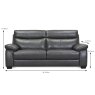 Casentino 3 Seater Sofa Leather Categoy 15(S) Measurements