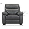 Casentino Manual Reclining Armchair Leather Categoy 15(S) Measurements