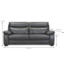 Casentino Electric Reclining 3 Seater Sofa Leather Categoy 15(S) Measurements