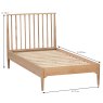 Jenson Single (90cm) Bedstead Light Oak Measurements