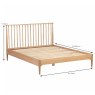 Jenson Double (135cm) Bedstead Light Oak Measurements