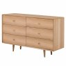 Jenson 3+3 Drawer Chest of Drawers Light Oak