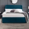 Frida Double (135cm) Ottoman Bedstead Fabric Teal Lifestyle