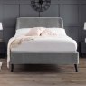 Frida Double (135cm) Bedstead Fabric Grey Lifestyle