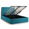 Frida Double (135cm) Ottoman Bedstead Fabric Teal Open
