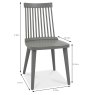 Dansk Spindle Dining Chair Dark Grey Measurements