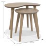 Dansk Nest of Tables (2) With Shelf Oak Measurements