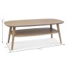 Dansk Coffee Table With Shelf Oak Measurements