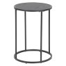 Seaford Round Side/Lamp Table Black Ash