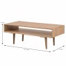 Jenson Coffee Table Light Oak Measurements