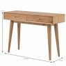 Jenson Console Table Light Oak Measurements