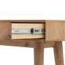 Jenson 1 Drawer Console Table Light Oak Close Up of Runner