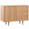 Jenson Narrow 1 Door Sideboard Light Oak