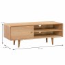 Jenson Narrow TV/Entertainment Unit Light Oak Measurements