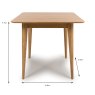 Jenson 2 Person Square Dining Table Light Oak Measurements