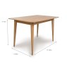 Jenson 4 Person Rectangular Dining Table Light Oak Measurements