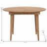 Jenson 4 Person Round Dining Table Light Oak Measurements