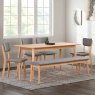 Jenson Dining Chair Light Oak With Grey Upholstered Seat Lifestyle