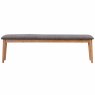 Jenson 2 Person Dining Bench Light Oak With Upholstered Seat Pad Grey