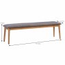 Jenson 2 Person Dining Bench Light Oak With Upholstered Seat Pad Grey Measurements